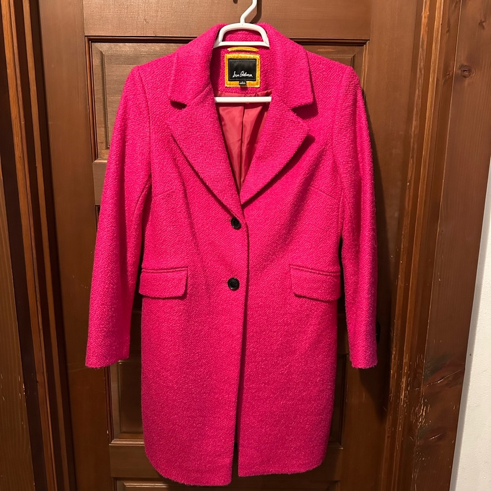 Sam Edelman Pink Wool Blend Pea Coat Size L